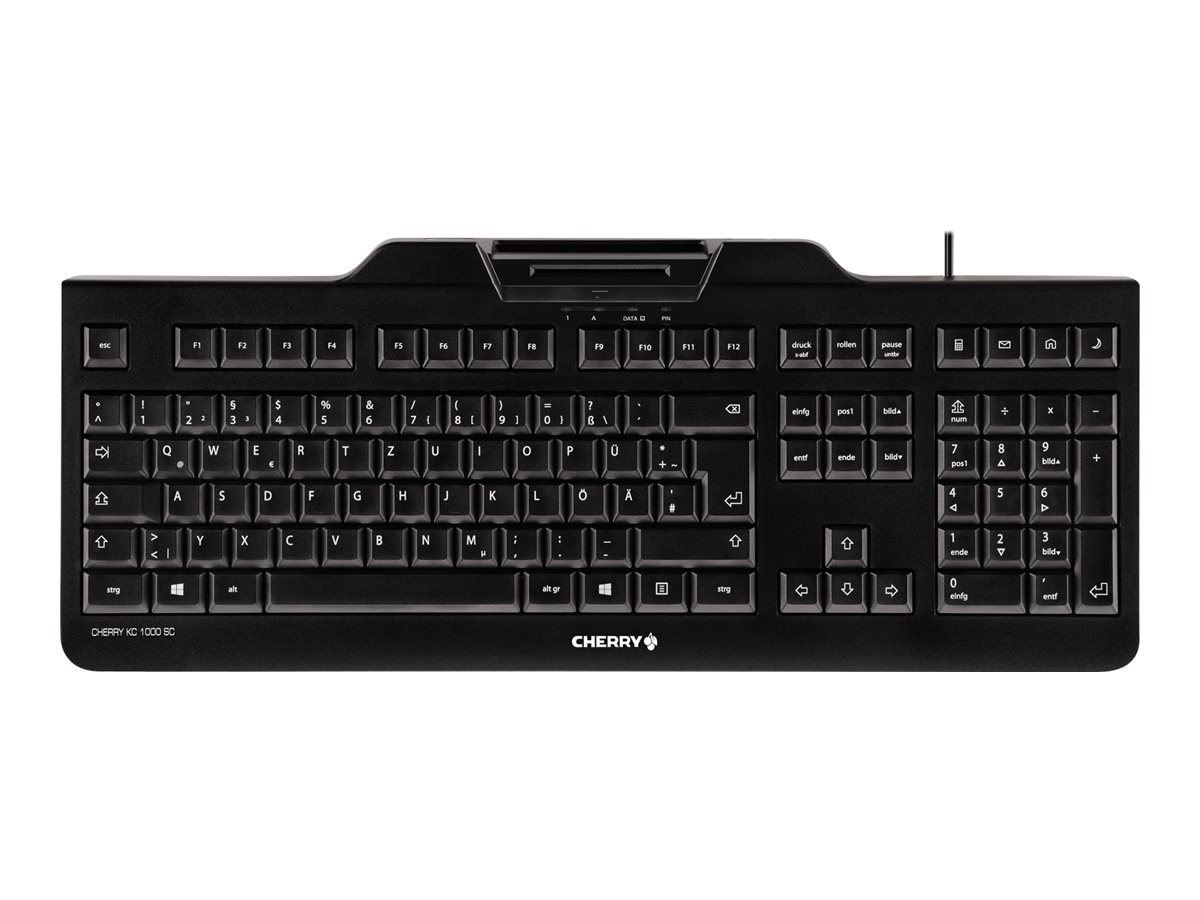 CHERRY KC1000 SC corded Security Keyboard USB ultraflat black mit integriertem Smartcard-Terminal (DE) CHERRY KC1000 SC corded Security Keyboard USB ultraflat black mit integriertem Smartcard-Terminal (DE)