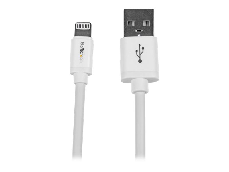 STARTECH.COM 2m 6ft Long White Apple 8-pin Lightning Connector to USB Cable for iPhone / iPod / iPad