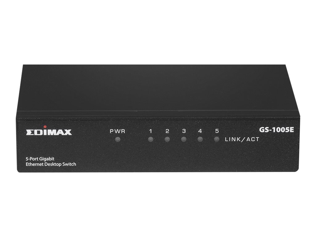 Edimax GS-1005E Gigabit Ethernet 5 Ports Desktop Switch,Metal Gehaeuse Edimax GS-1005E Gigabit Ethernet 5 Ports Desktop Switch,Metal Gehaeuse