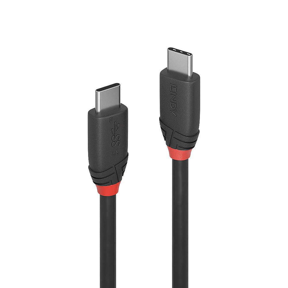 LINDY 1m USB 3.1 Typ C Kabel 3A Black Line