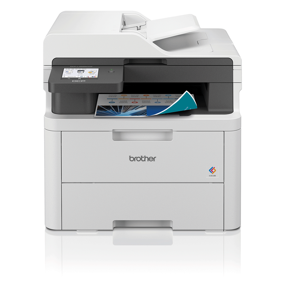 brother DCPL3555CDW 3 in 1 FarblaserMultifunktionsdrucker grau