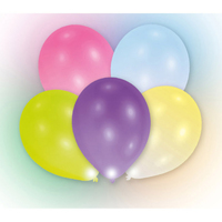 amscanÂ® Luftballons LED bunt, 5 St.