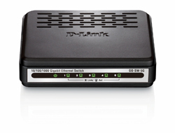 D-LINK GO-SW-5G 5?Port Gigabit Easy Desktop Switch fuer bis zu 5 Ethernet Geraete Plug & Play Auto-MDI/MDX