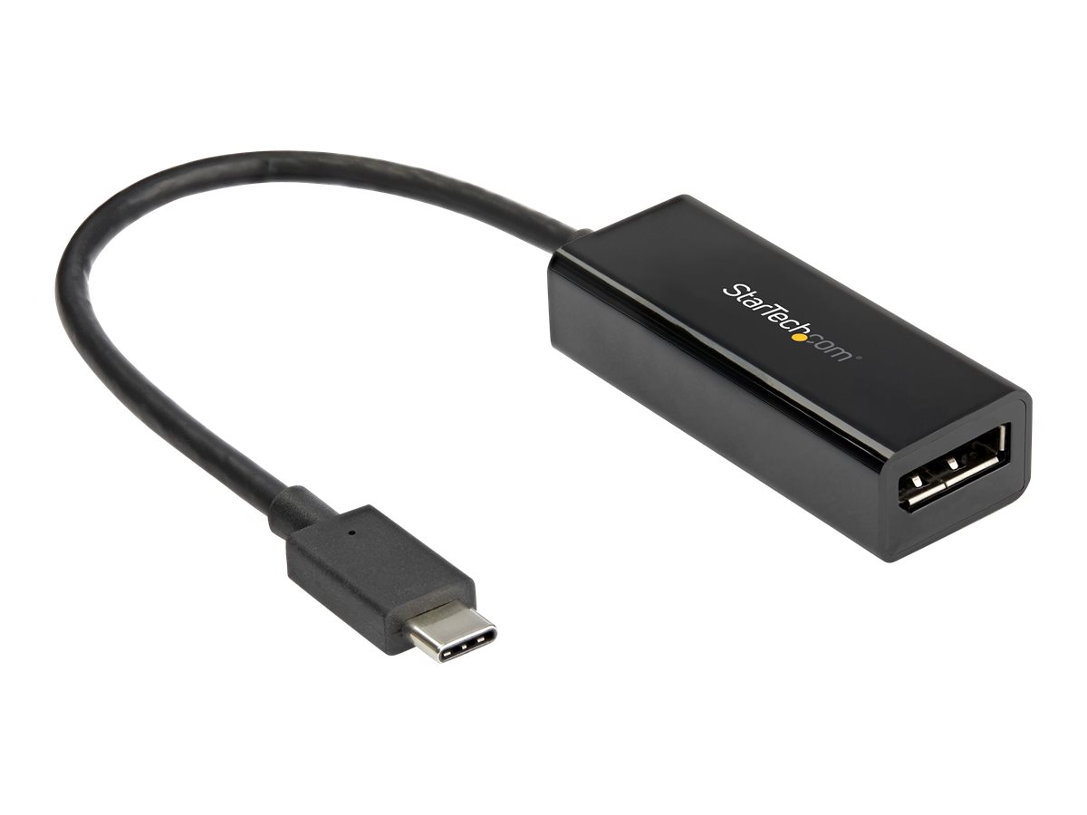 StarTech.com CDP2DP14B USB-C auf DisplayPort Adapter (8K 30Hz, HBR3 Adapter, Thunderbolt 3, Video Dongle fur DP 1.4 Monitor & Display) - externer Videoadapter - Schwarz