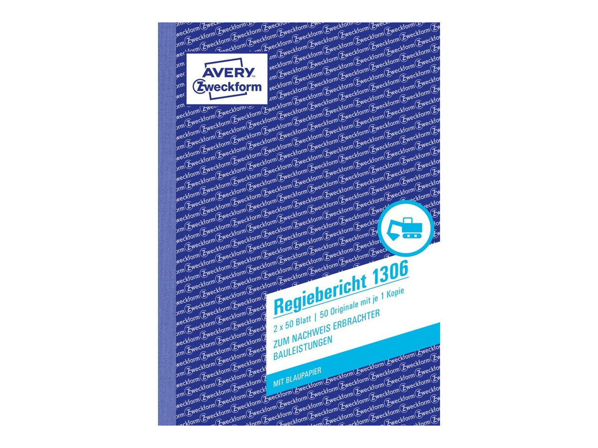 AVERY Zweckform Regiebericht Formularbuch 1306
