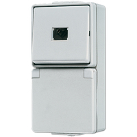 Jung Steckdose SCHUKO 671W mit Taster 1polig
