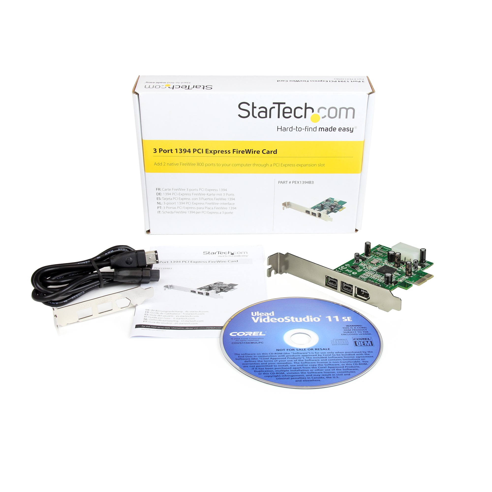 StarTech.com 3 Port 800+400 FireWire PCI Express Combo Karte