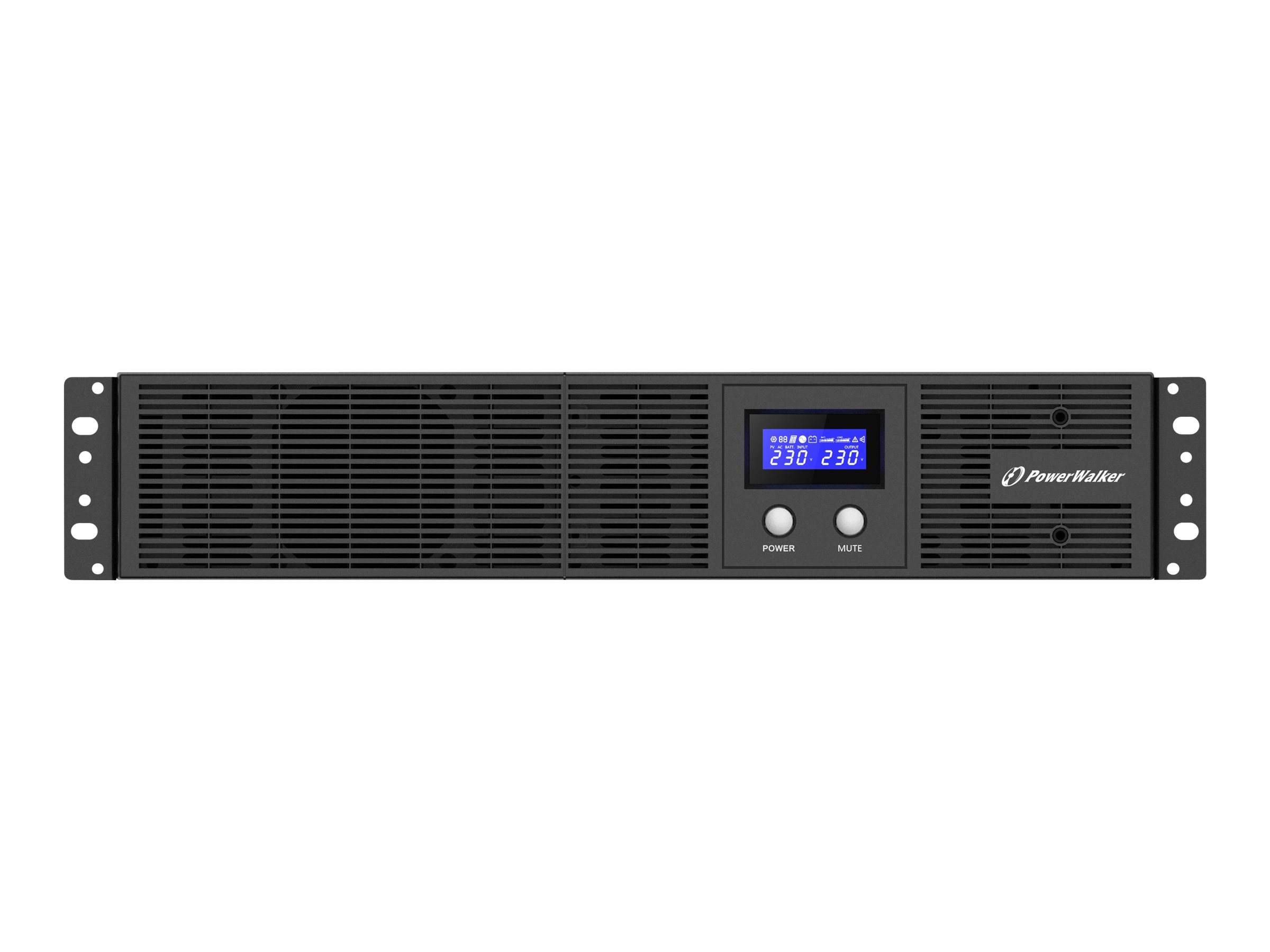 POWERWALKER VI 2200 RLE 2200VA / 1320W Line-Interactive USV 2HE Rack AVR LCD Reine Sinuswelle SNMP Slot