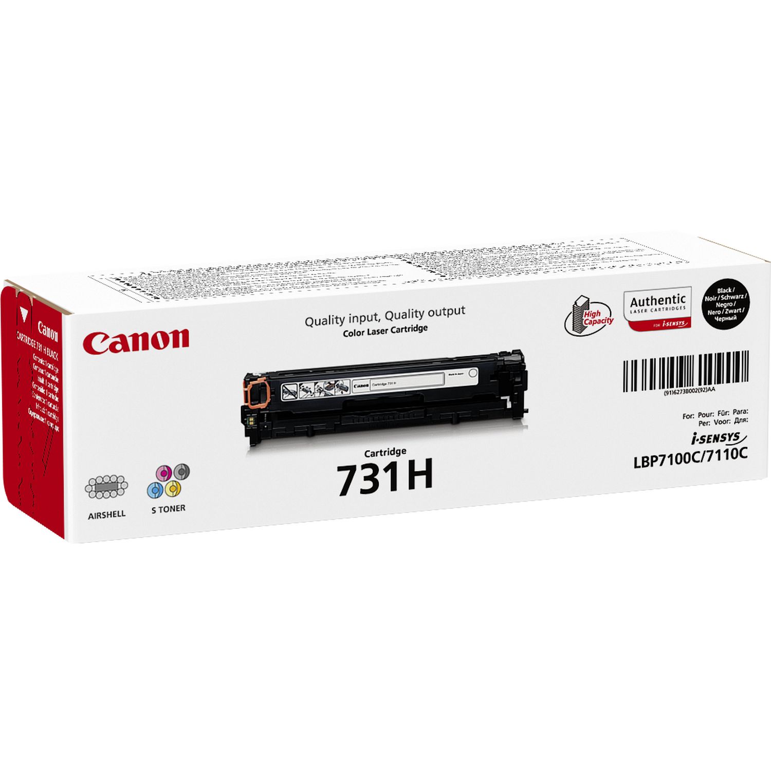 6273B002 CANON 731HBK LBP Cartridge