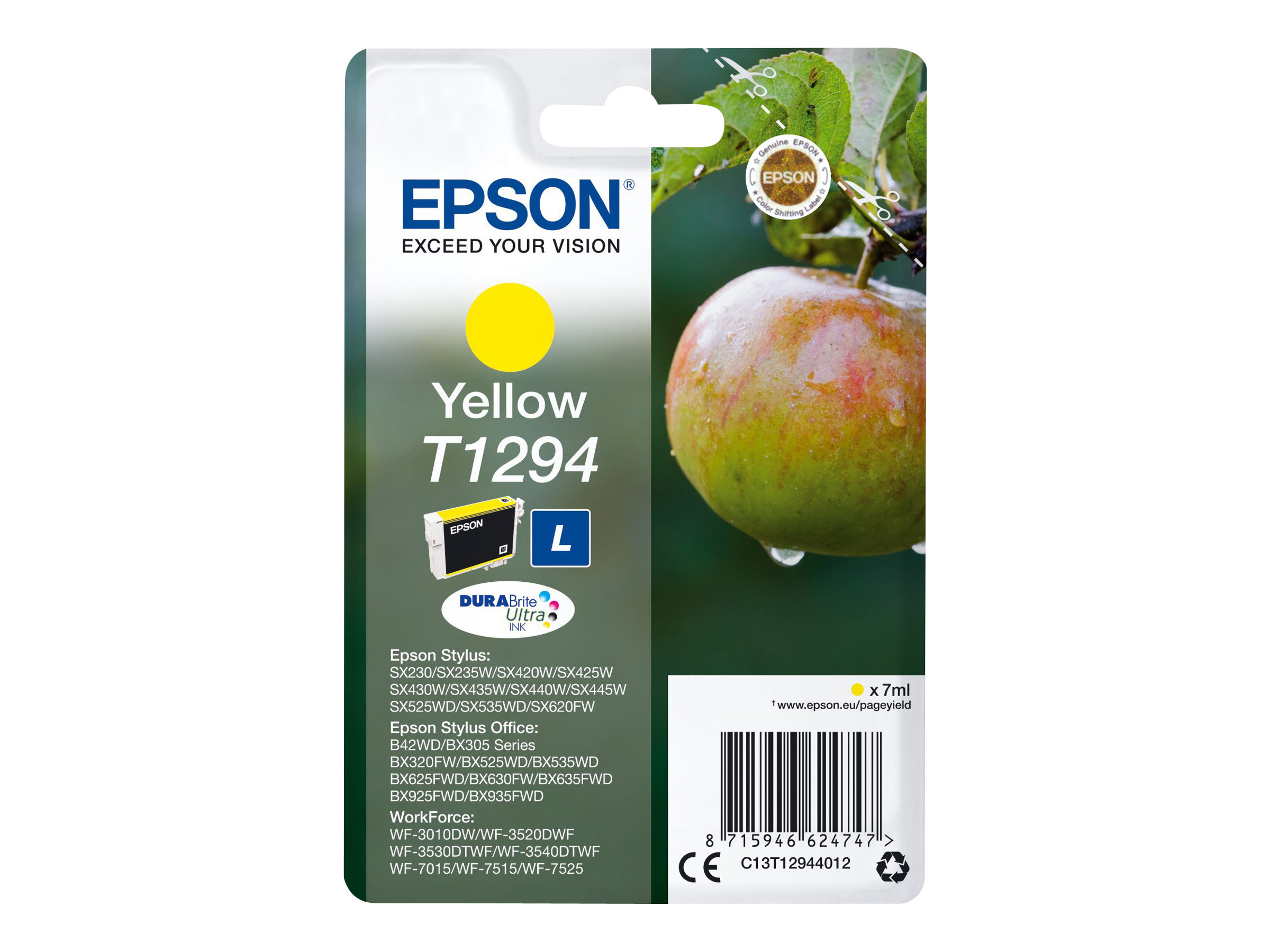 C13T12944012 EPSON BX Tinte yellow ST C13T12944012 EPSON BX Tinte yellow ST