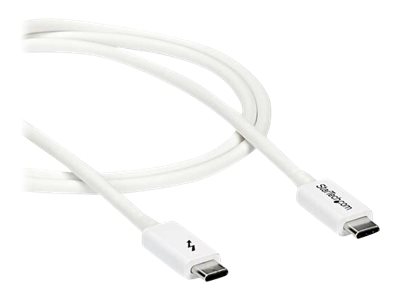 STARTECH.COM Thunderbolt 3 Cable - 20Gbps - 1m - White - Thunderbolt USB and DisplayPort Compatible