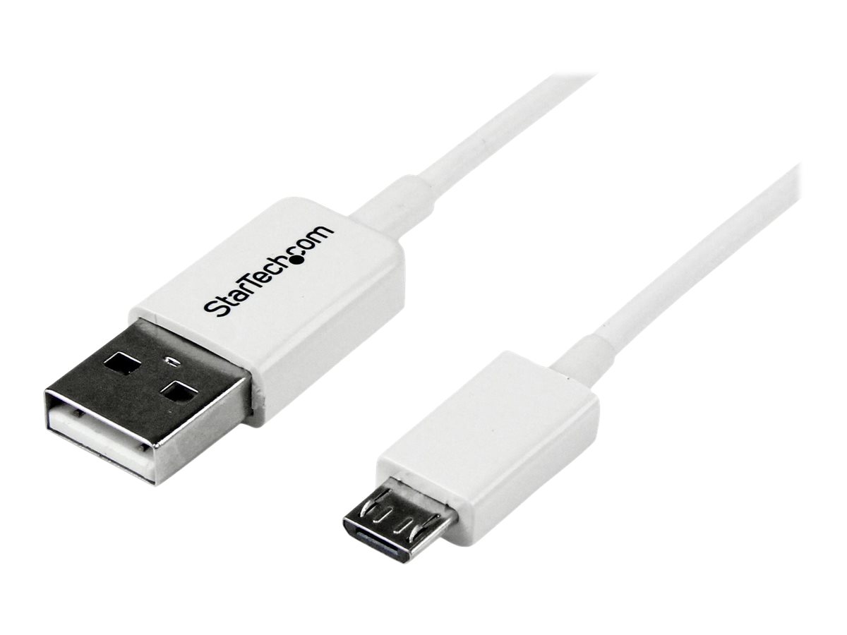 STARTECH.COM 1m White Micro USB Cable - A to Micro B STARTECH.COM 1m White Micro USB Cable - A to Micro B