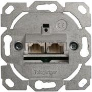 TGT Datendose Cat6 CL.E AMJ45 2xRJ45 UP ohne Zentralplatte