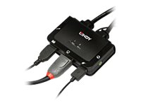 LINDY 2 Port DisplayPort 1.2 USB 2.0 Cable KVM Switch mit Audio