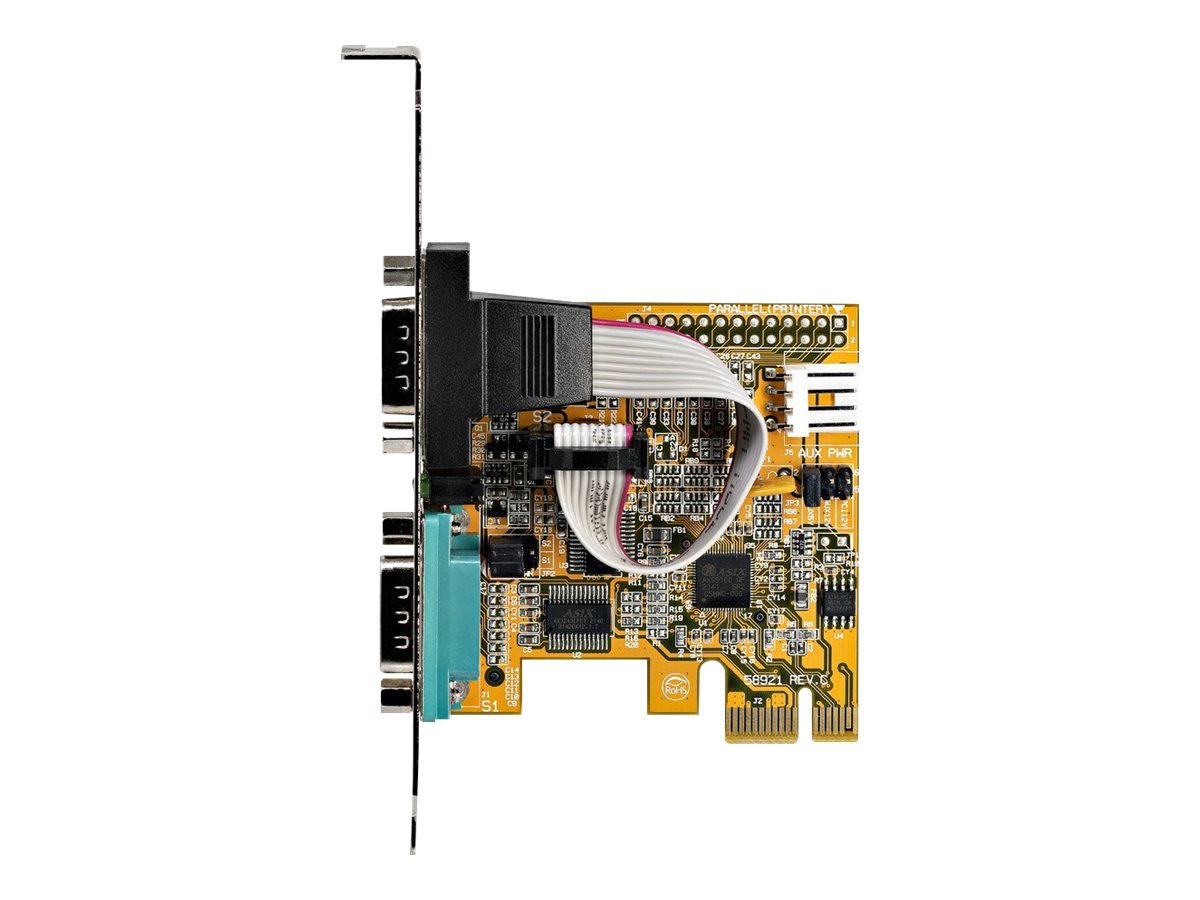 2 Port PCI Express Serielle Schnittstellenkarte PCIe auf RS232 Karte Serielle Adapter Karte / Erweiterungskarte COM Ret