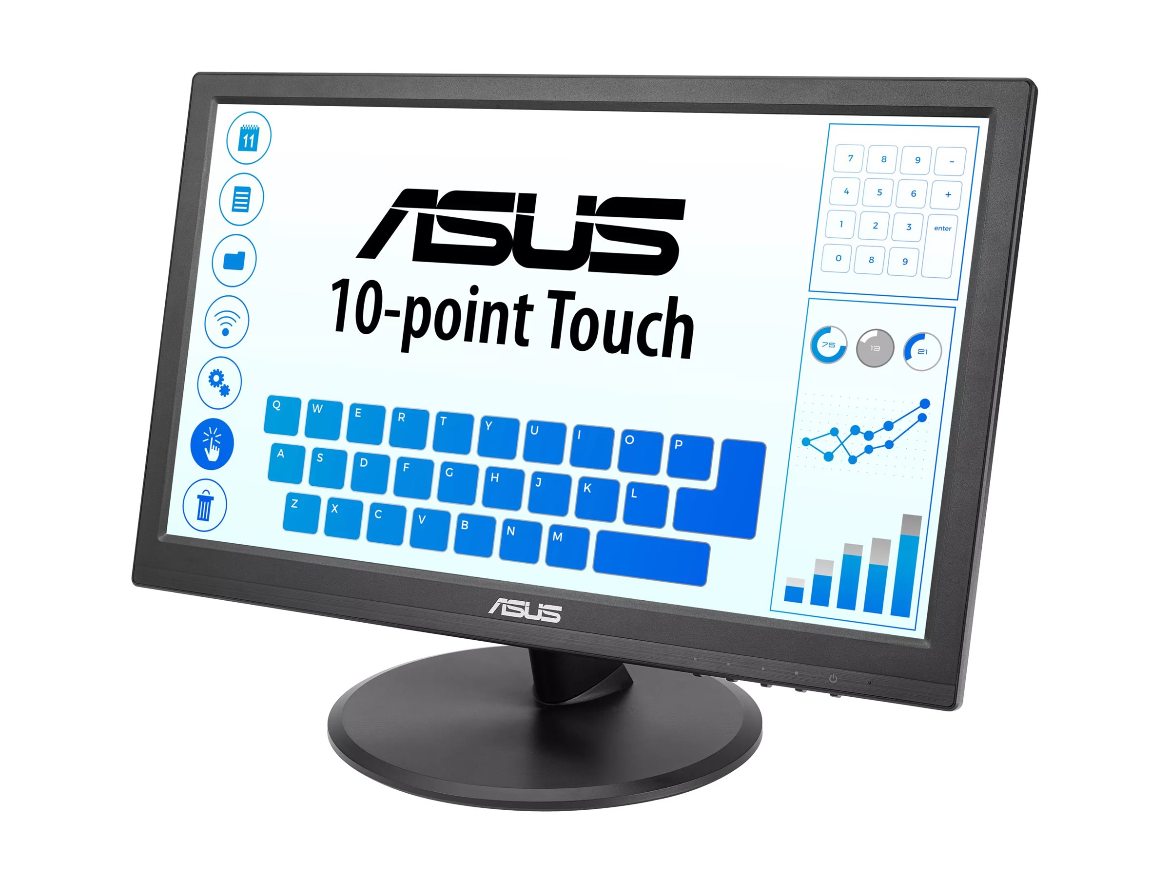 ASUS VT169HE Touch Monitor 39,62cm 15,6Zoll IPS WLED FHD 16:9 60Hz 220cd/m2 5ms D-Sub HDMI