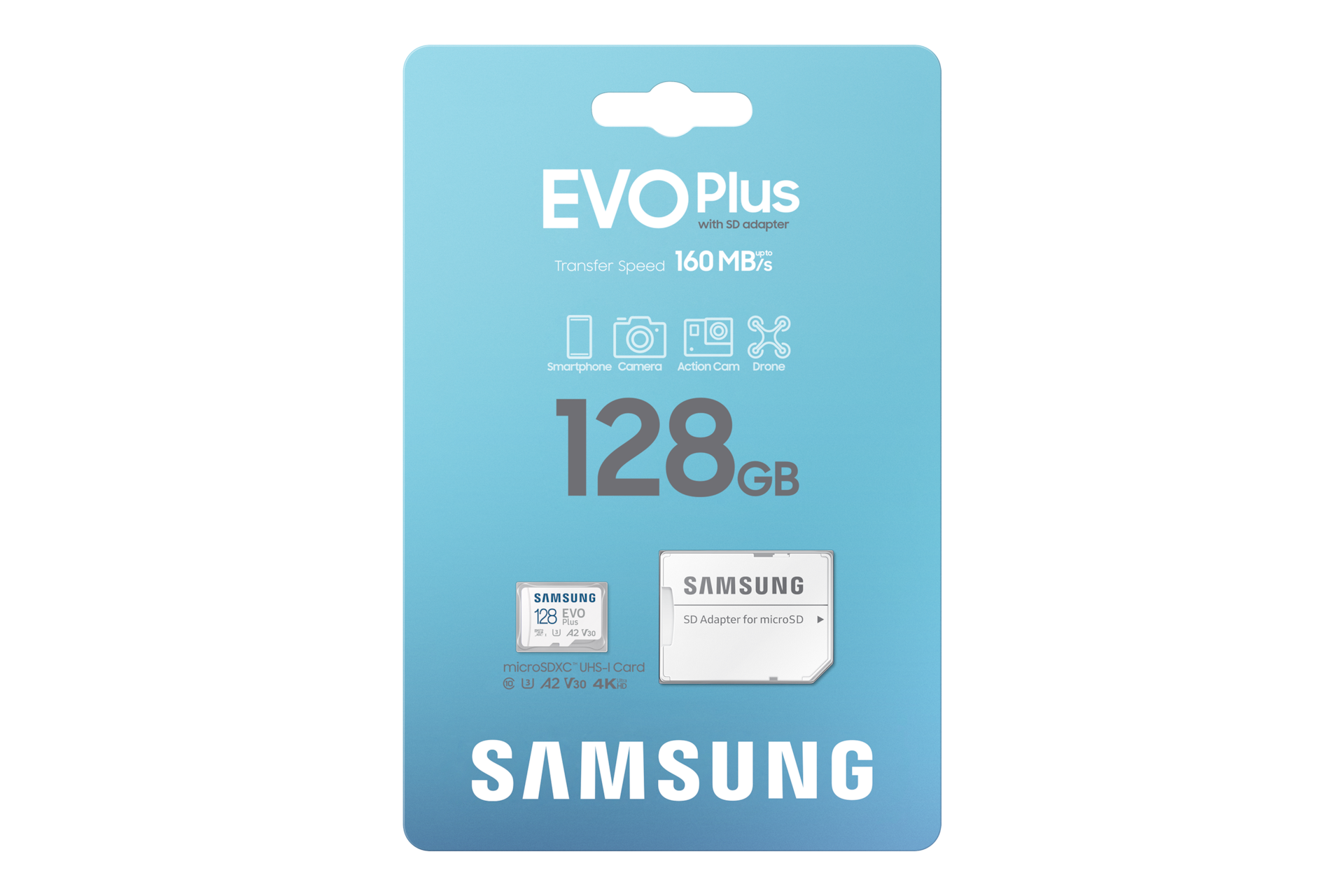 SAMSUNG Speicherkarte microSD EVO PLUS 2024, 128 GB, 1 St