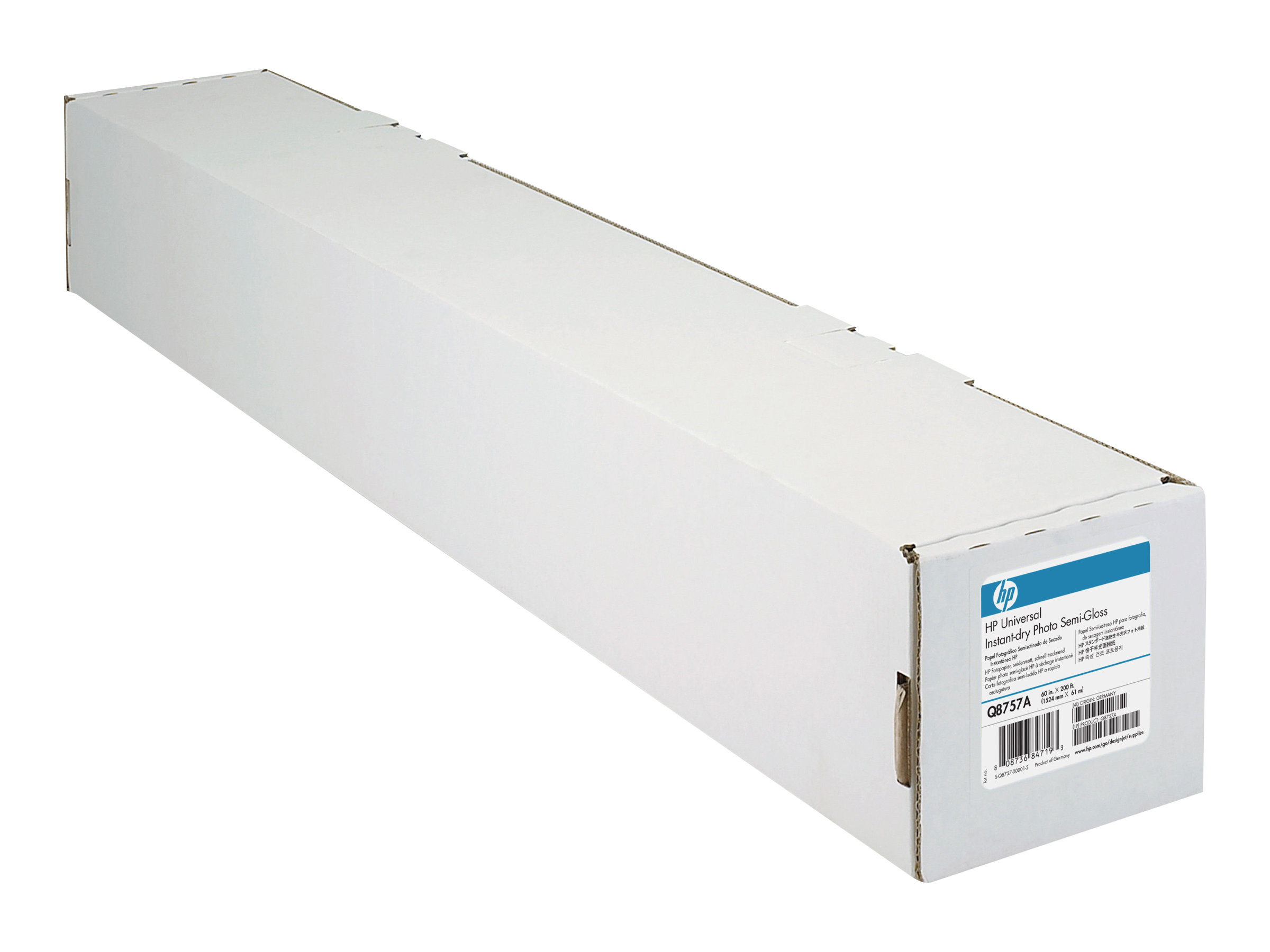 HP Universal instant-dry semi-gloss photo paper inkjet 190g/m2 1524mm x 61m 1 roll 1-pack HP Universal instant-dry semi-gloss photo paper inkjet 190g/m2 1524mm x 61m 1 roll 1-pack