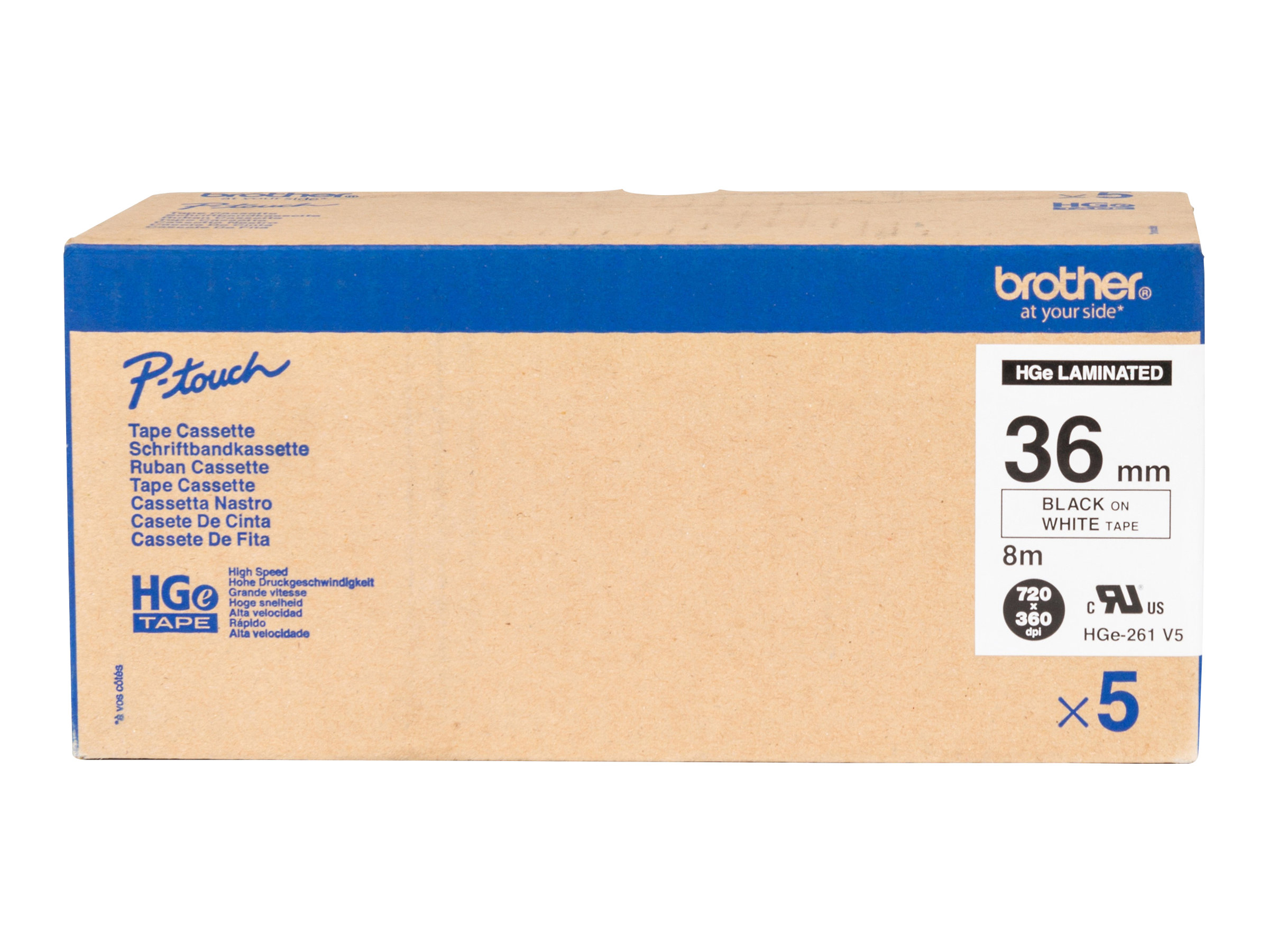HGE261V5 BROTHER PT Schriftband (5) 36mm HGE261V5 BROTHER PT Schriftband (5) 36mm