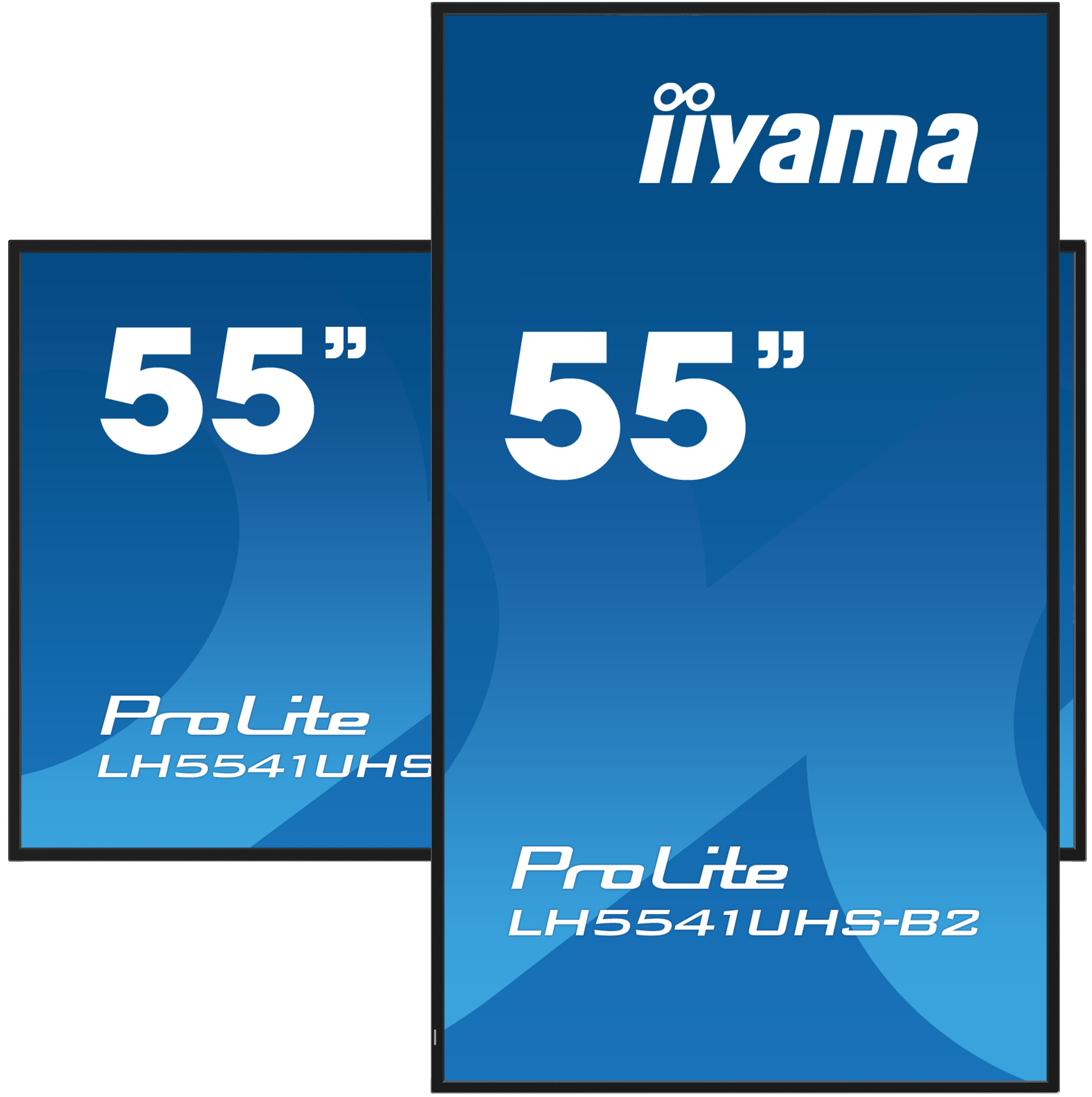 IIYAMA LH5541UHSB2 139,7cm 55Zoll 3840x2160 4K UHD IPS panel 1precent Haze Landscape and Portrait mode Speakers 2x 10W VGA 3x HDMI