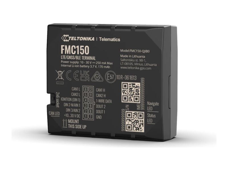 TELTONIKA TELEMATICS FMC150 4G Cat 1 GNSS/GSM/Bluetooth Tracker EMEA, APAC TELTONIKA TELEMATICS FMC150 4G Cat 1 GNSS/GSM/Bluetooth Tracker EMEA, APAC
