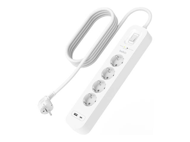 Surge Plus Steckdosenleiste 4-Fach, 18W 2m Kabel