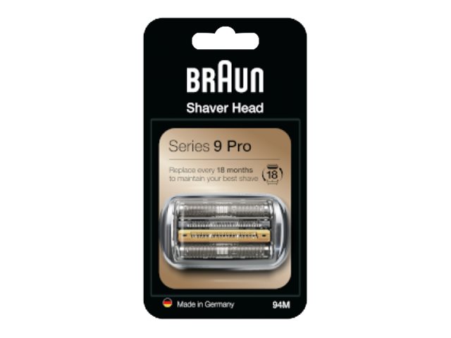 Braun Ersatzscherteil 94M, silber kompatibel mit Series 9 Pro und Series 9 Rasierern