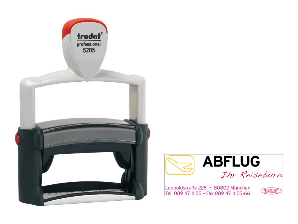 trodat Textstempel, individualisierbar 5205 selbstfaerbend schwarz ohne Logo, 1 St.