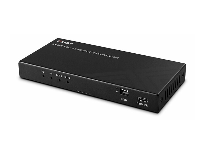 LINDY 2 Port HDMI 8K60 Splitter mit Audio