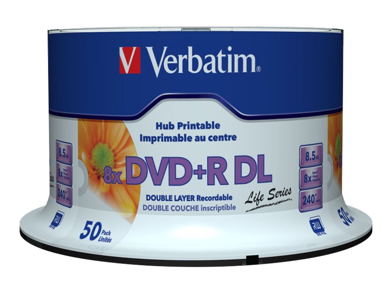 VERBATIM DVD+R 8.5GB DL 8x (50) CB VERBATIM DVD+R 8.5GB DL 8x (50) CB