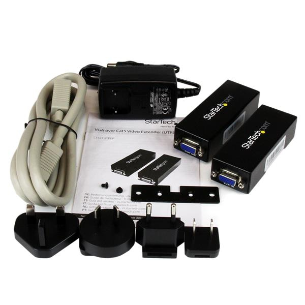 StarTech.com VGA Over CAT5 Extender 250 ft (80m) 1 Local and 1 Remote Unit - VGA Video Over Ethernet Extender Kit (ST121UTPEP) - Video Extender