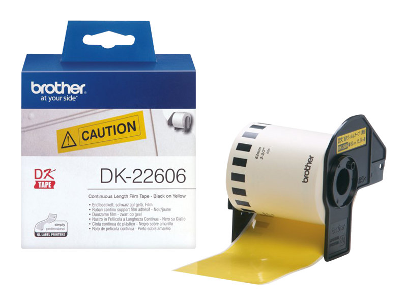 DK22606 BROTHER PT QL550 ETIKETTEN GELB