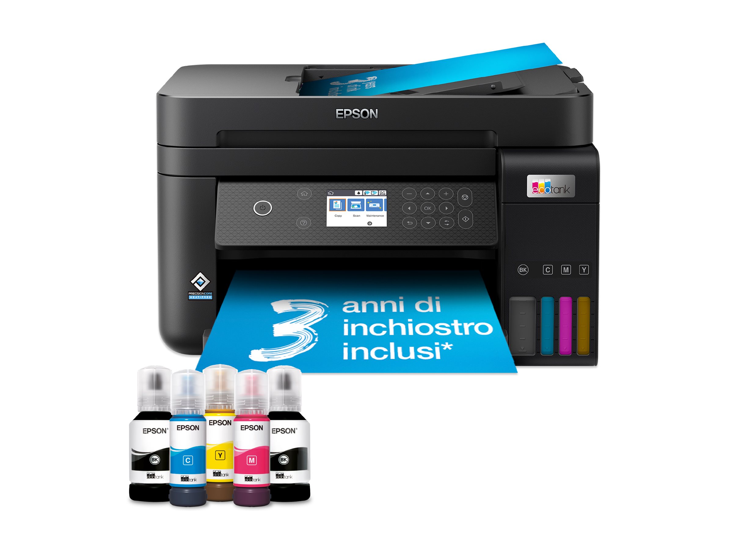 EPSON EcoTank ET-3850 3 in 1 Tintenstrahl-Multifunktionsdrucker schwarz