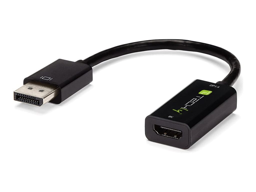 TECHLY Adapter DisplayPort M 1.4 auf HDMI F aktiv 8K schwarz