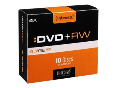 10 Intenso DVD+RW 4,7 GB wiederbeschreibbar 10 Intenso DVD+RW 4,7 GB wiederbeschreibbar