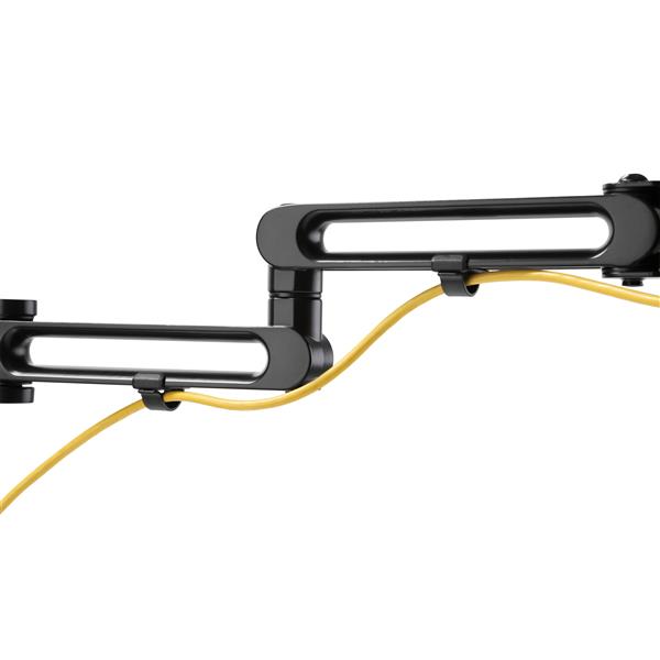 STARTECHCOM Desk Mount Dual Monitor Arm Articulating Premium Desk Clamp Grommet Hole Mount for up to 27inch VESA Monitors