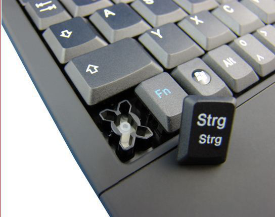 KEYSONIC ACK-540U+ Mini-Tastatur schwarz flacher Bauform Touchpad SoftTouch Funktionstasten USB Plug und Play (DE)