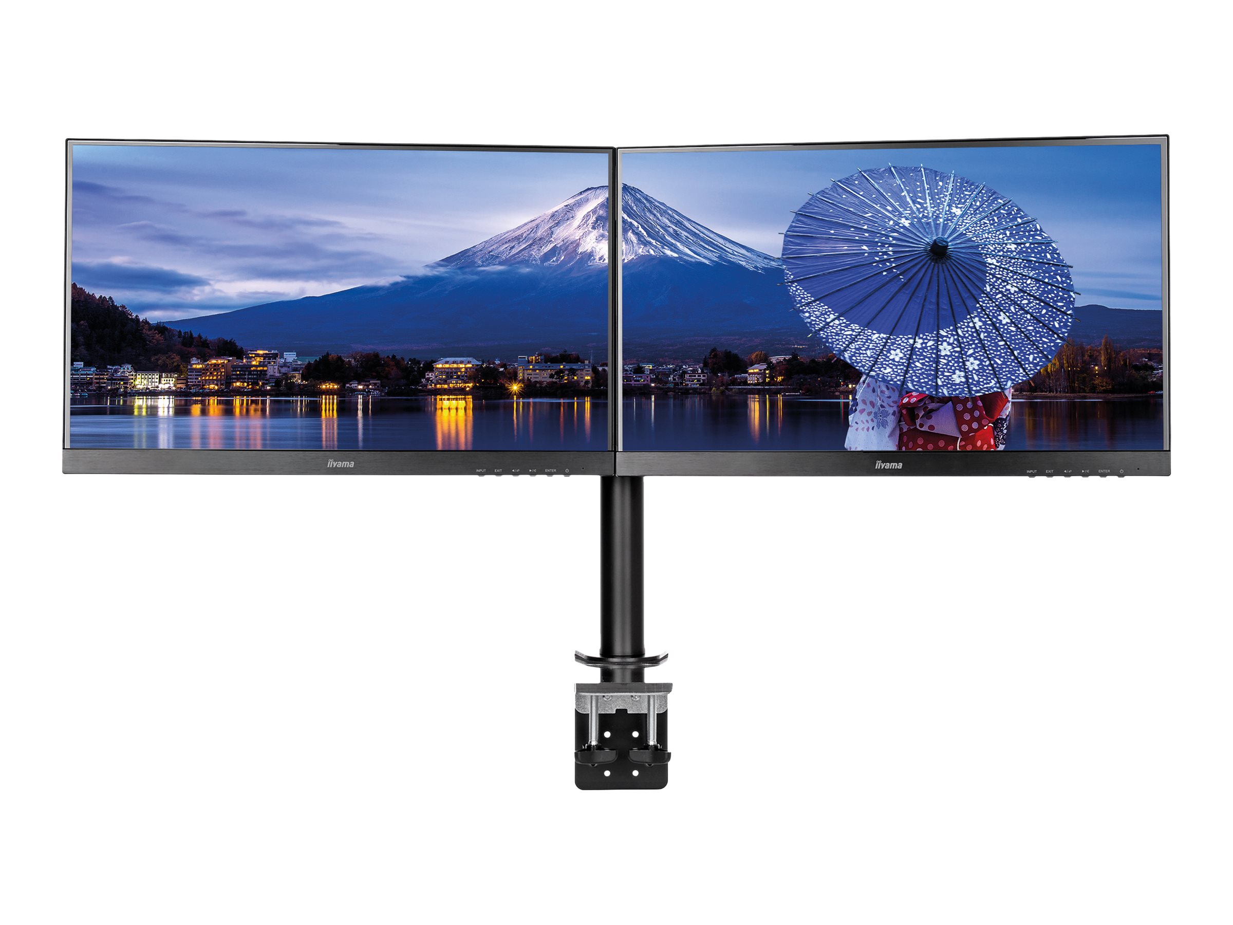 Z Iiyama DS1002CB1 DualMonitor Klemmhalterung 75x75 100x100 VESA