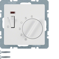 Berker Raumtemperaturregler 20306089 polarweiss samt Berker Raumtemperaturregler 20306089 polarweiss samt