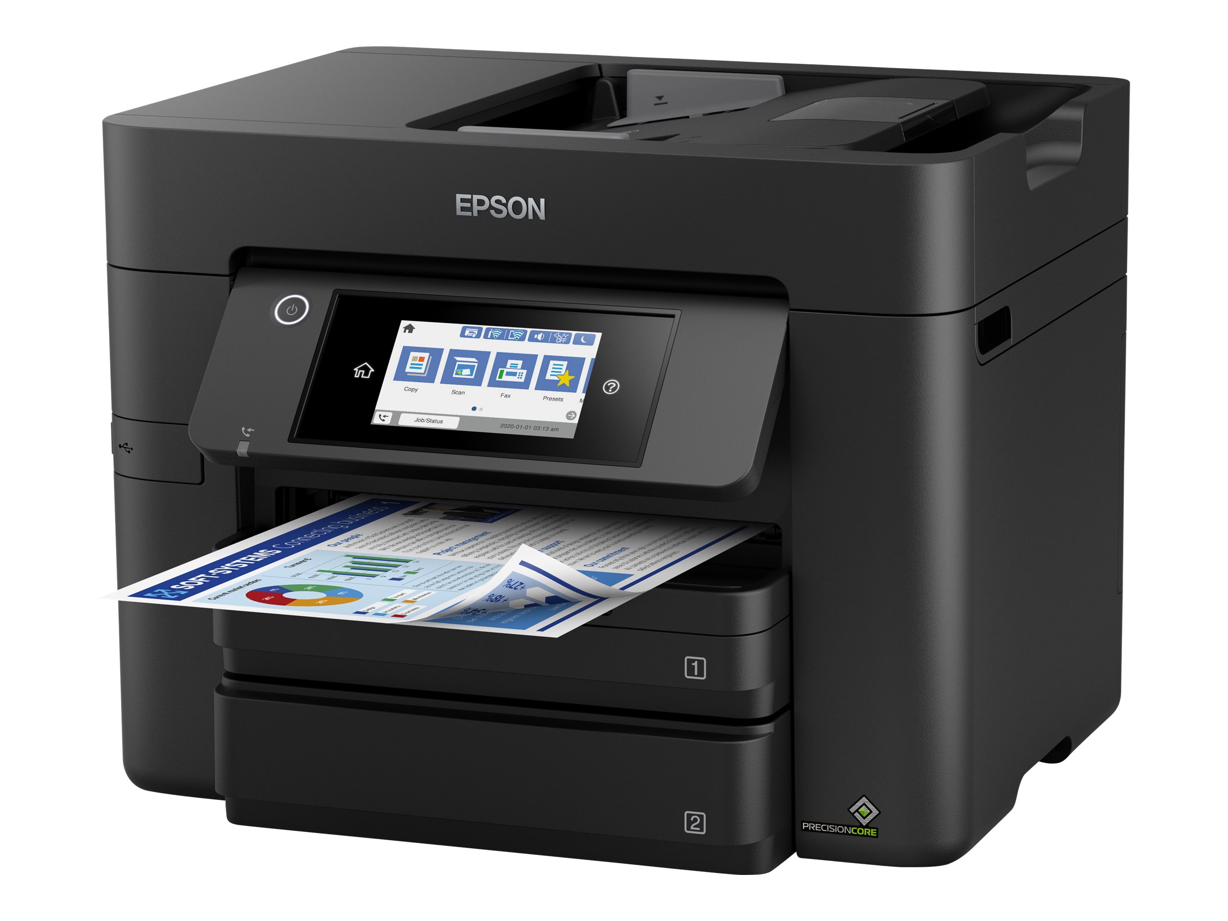 EPSON WorkForce Pro WF-4830DTWF 4 in 1 Tintenstrahl-Multifunktionsdrucker schwarz