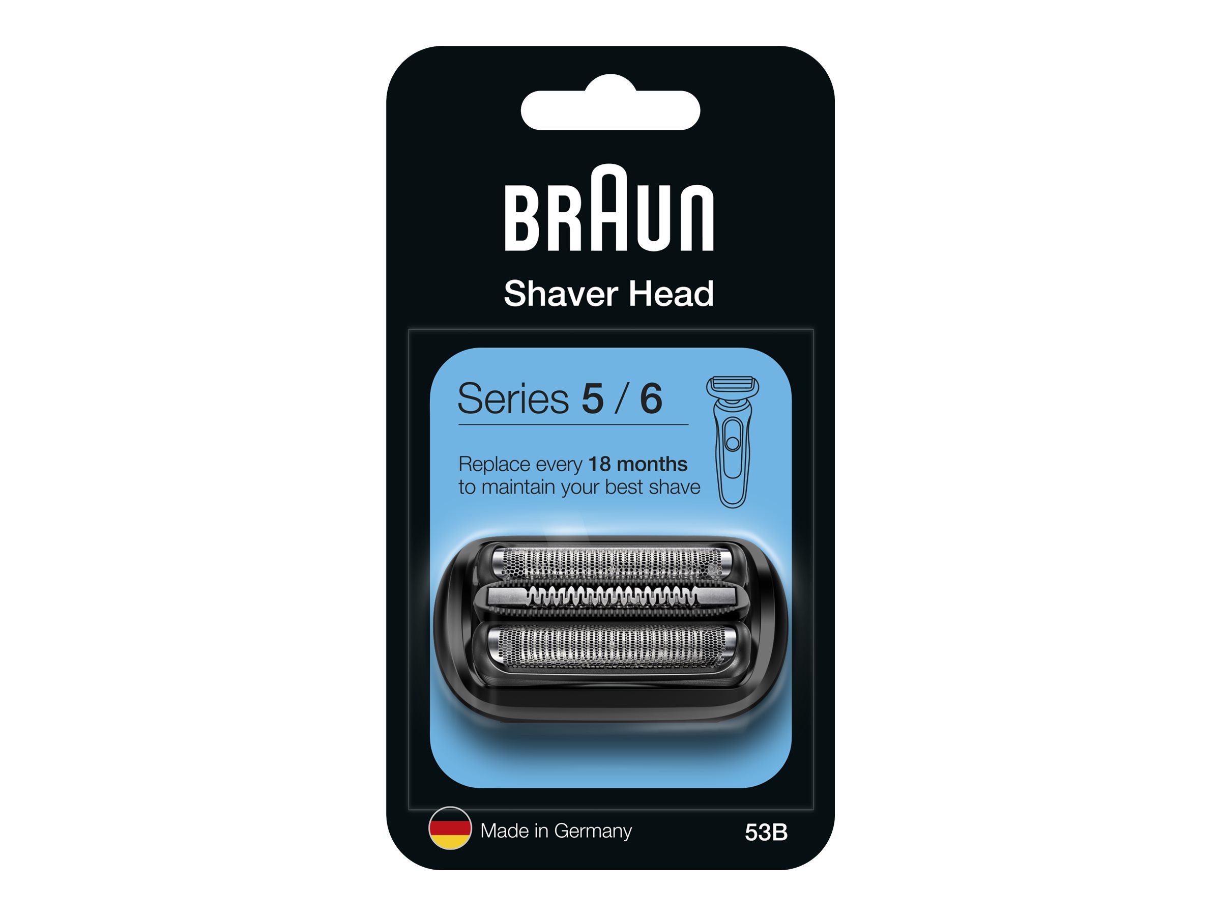 Braun Ersatzschertteil 53B , schwarz kompatibel mit Series 5 Rasierern