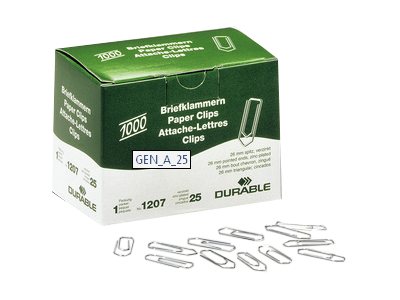 DURABLE Bueroklammern silber verzinkt, 1.000 St.