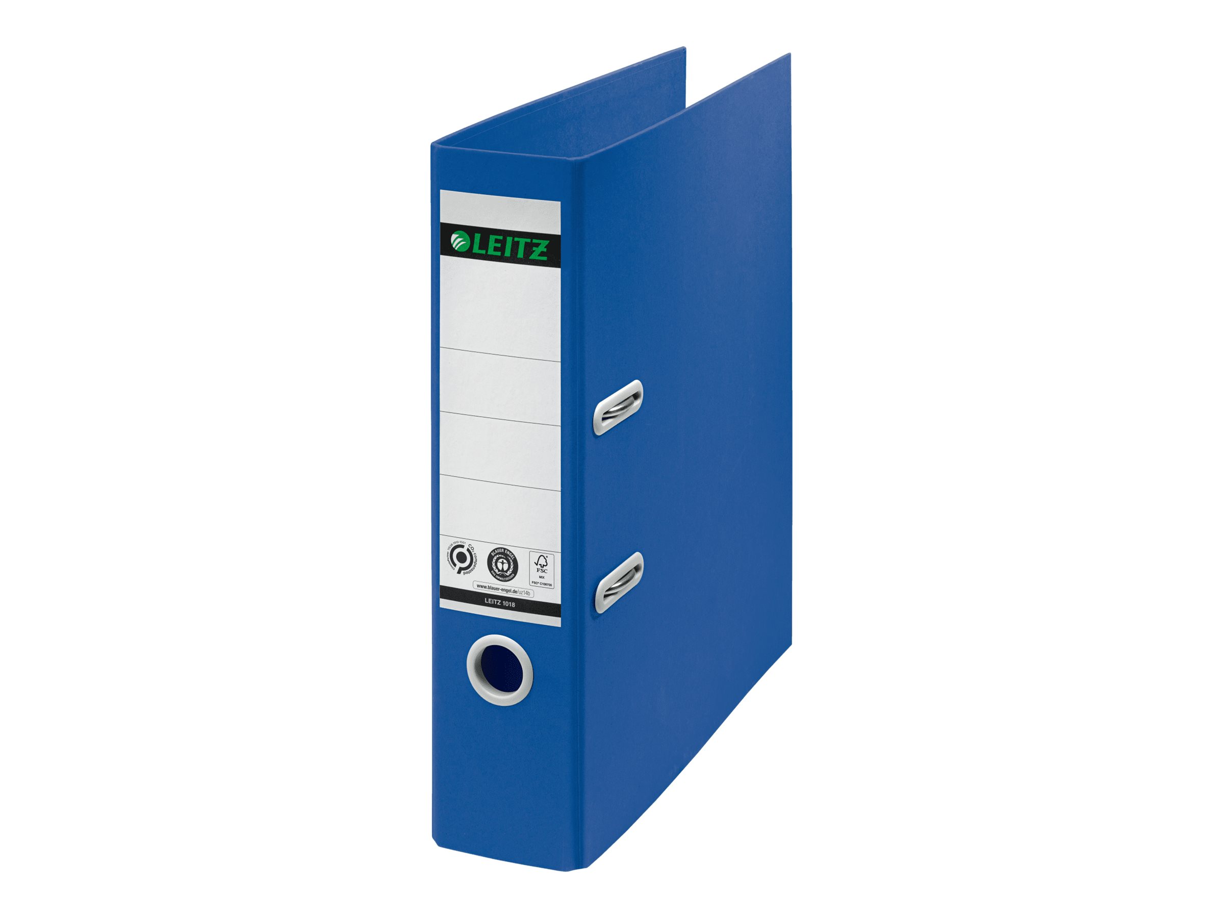 LEITZ recycle 1018 Ordner blau Karton 8,0 cm DIN A4