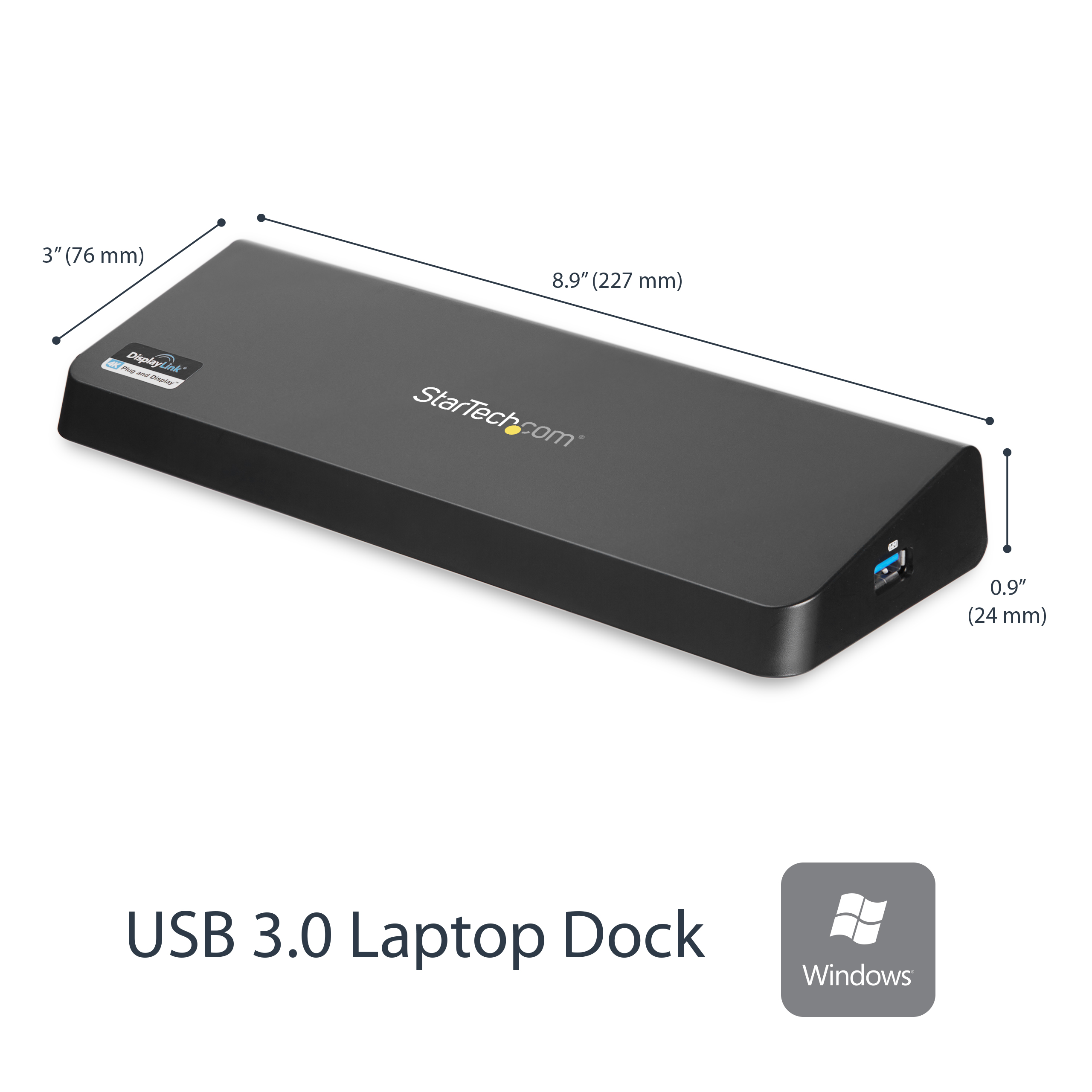 STARTECHCOM USB 30 Docking Station 4K HDMI DisplayPort with Fast Charge Ethernet Audio Universal Docking Station