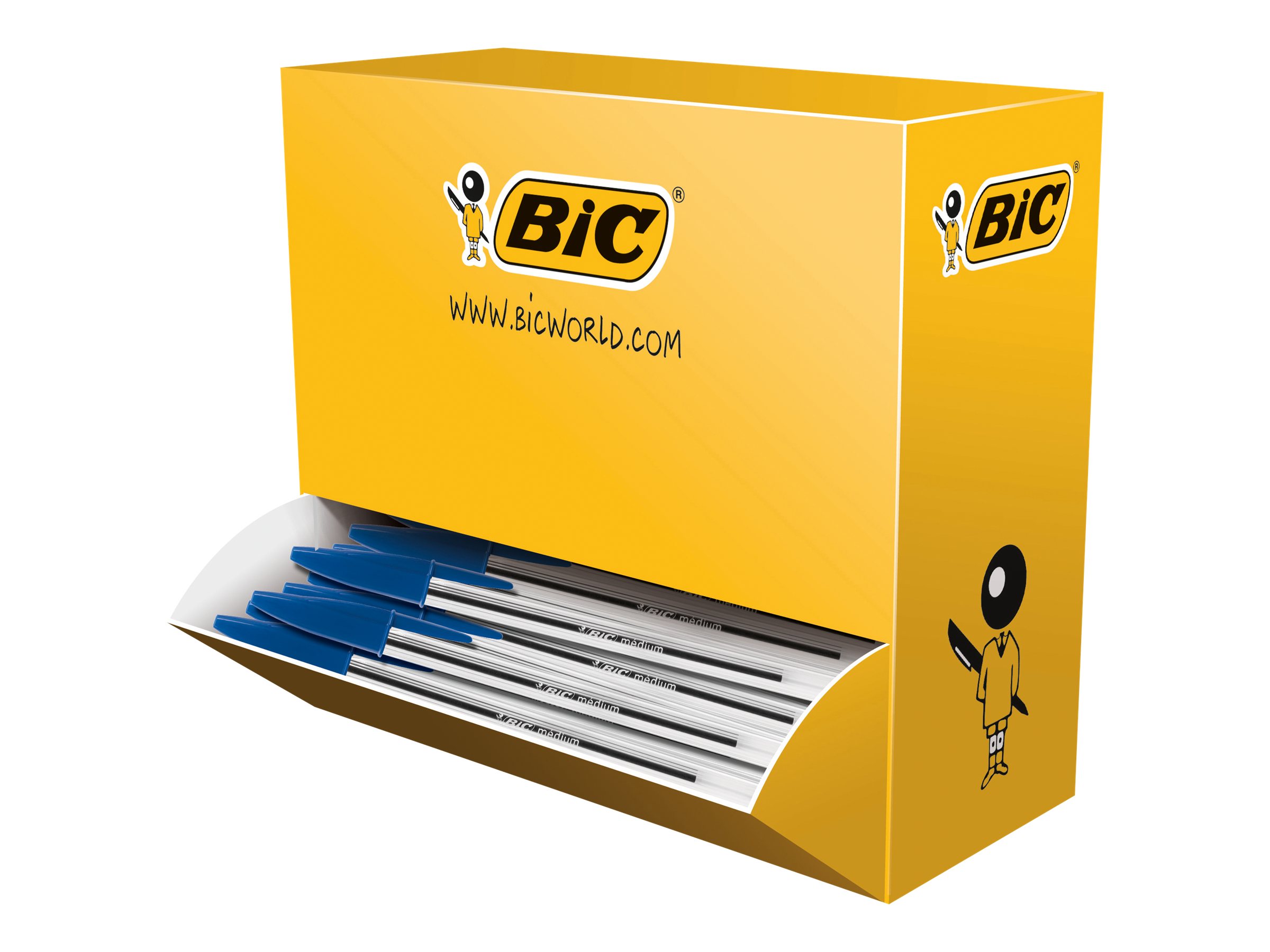 90 10 GRATIS BIC Kugelschreiber Cristal Original transparent, Schreibfarbe blau, 90 St GRATIS 10 St