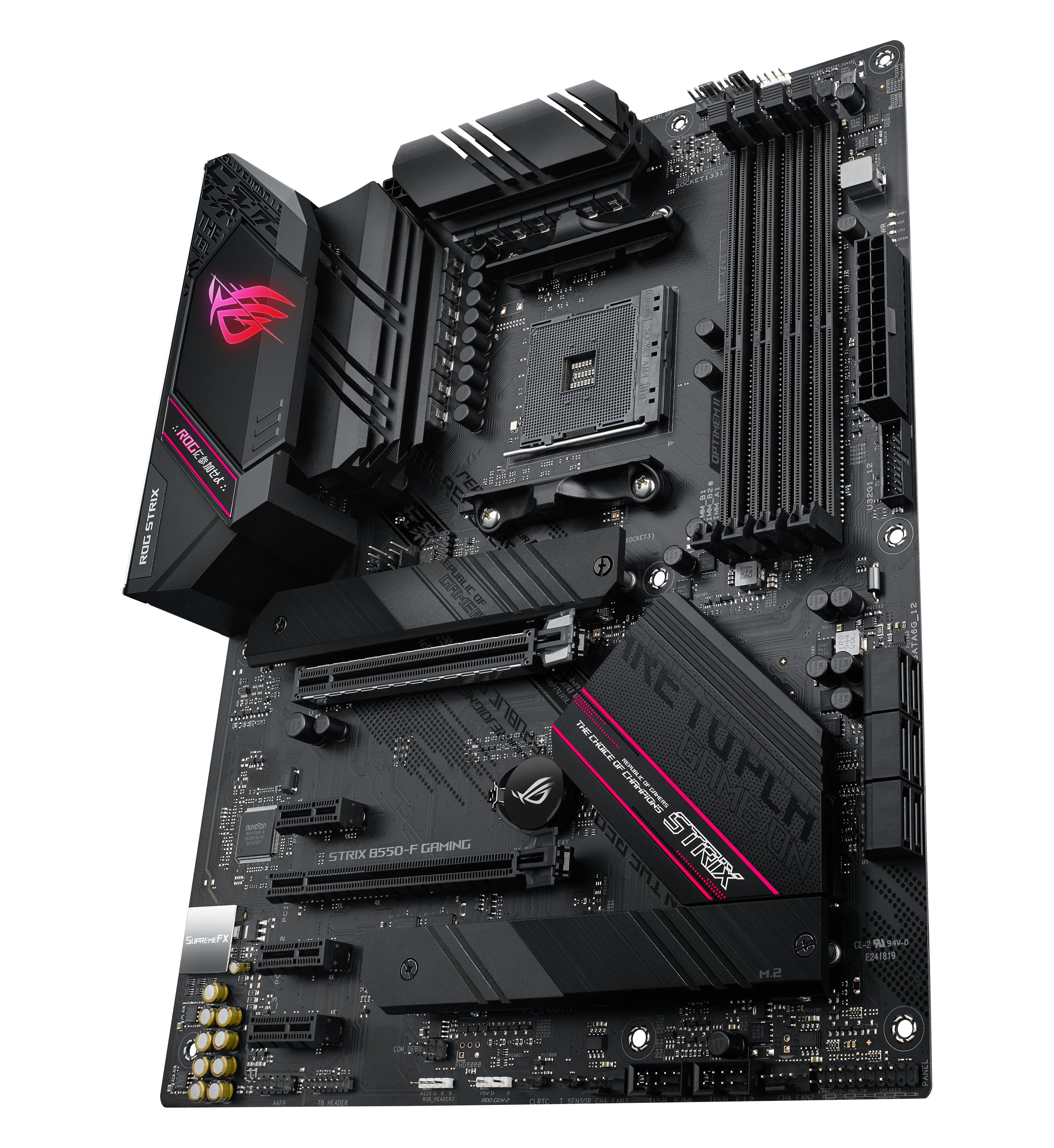 ASUS ROG STRIX B550F GAMING ATX MB PCIe 40ready dual M2 USB32 Gen 2 TypeC plus HDMI21 and DisplayPort12 output support