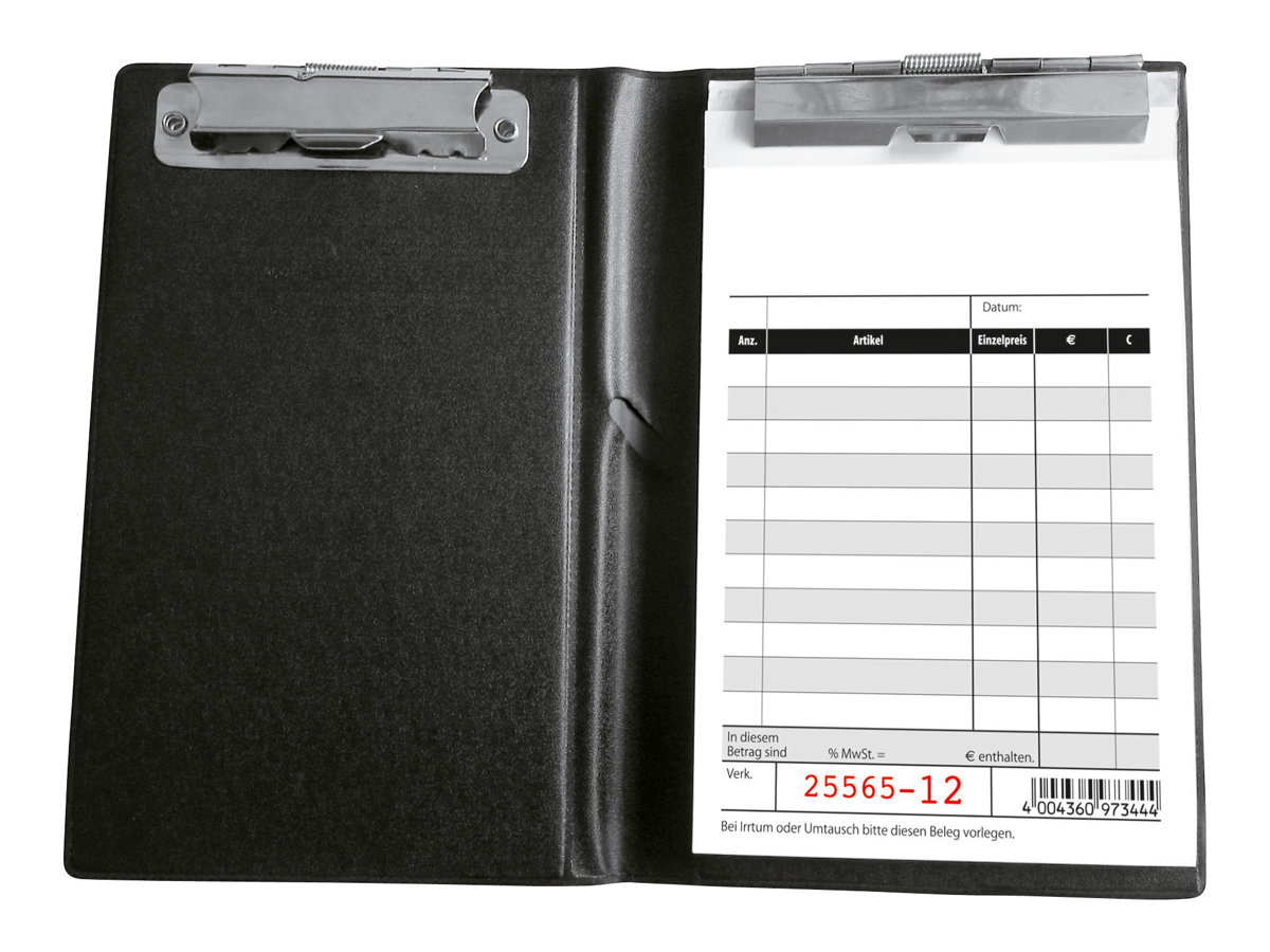 SIGEL Klemmbrettmappe KC626 DIN A6 schwarz Kunststoff, 1 St