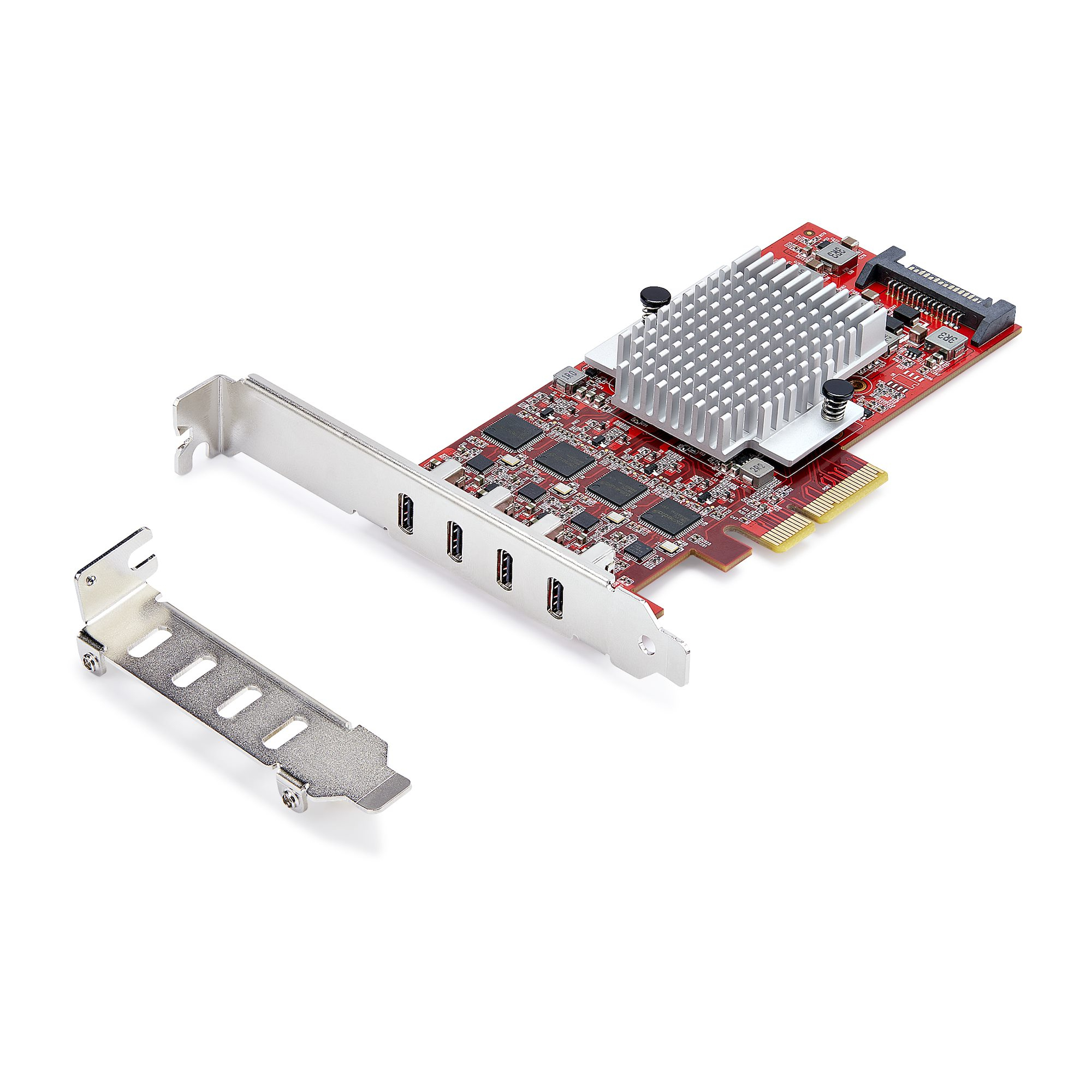 STARTECHCOM 4Port USBC 10Gbps PCIe Karte 4x Separate USB 32 Kontroller PCI Express 30 Standardprofil Bugel TAA