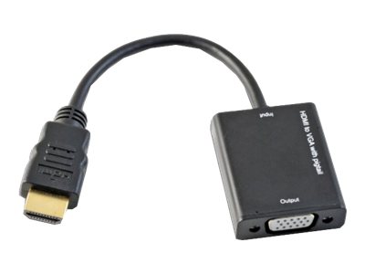 TECHLY HDMI auf VGA Konverter HDMI Stecker auf VGA Buchse schwarz im hochwertigen Polybag TECHLY HDMI auf VGA Konverter HDMI Stecker auf VGA Buchse schwarz im hochwertigen Polybag