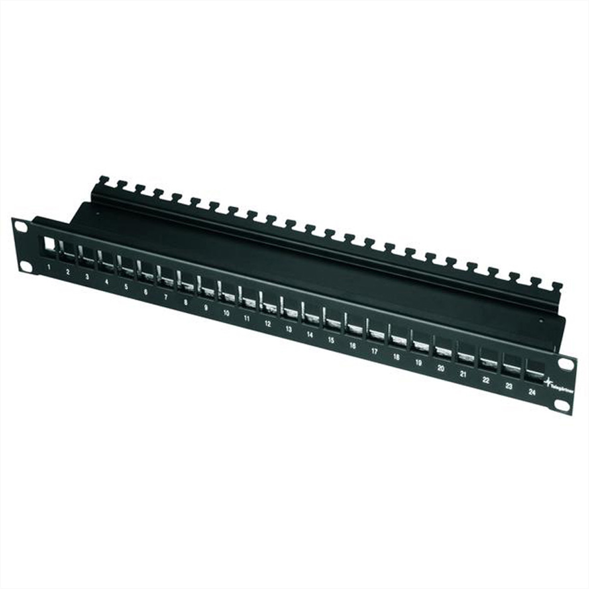 TGT 19 Patchpanel 1HE leer schwarz für 24x AMJ/AMJ-S Module RAL9005